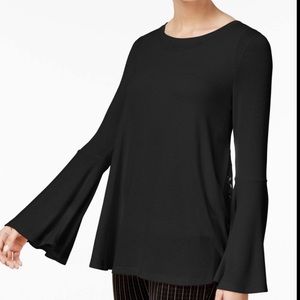 Anthropologie Black Olivia & Grace Lace Back Knit Tunic Size L